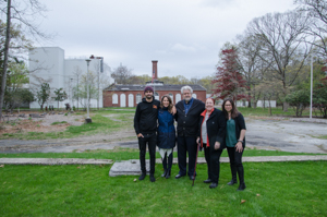 From left, a couple from Australia who came to visit (and find the brick they bought!), TSCW Board Secretary Neil Baggett, Trudy Fitzsimmons and Katheryn Laible
