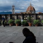 Dr. Spencer Thomas, atop the Uffizi in Florence, Italy.