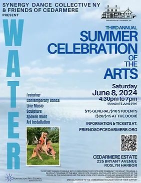 Flyer for the Summer Celebration of the Arts. Info in text.